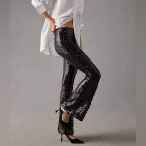 (SOLD OFF POSH) Anthropologie Joni Sequin Flare Pants (NWT)